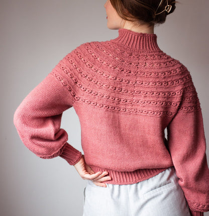 Love Number Sweater Knitting Pattern
