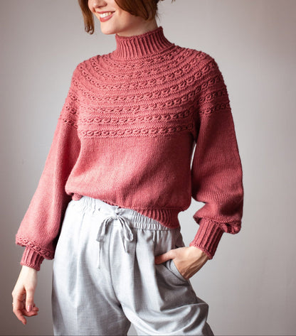 Love Number Sweater Knitting Pattern