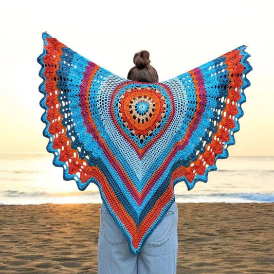 Mandala Bird Shawl Crochet Pattern