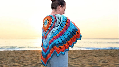 Mandala Bird Shawl Crochet Pattern