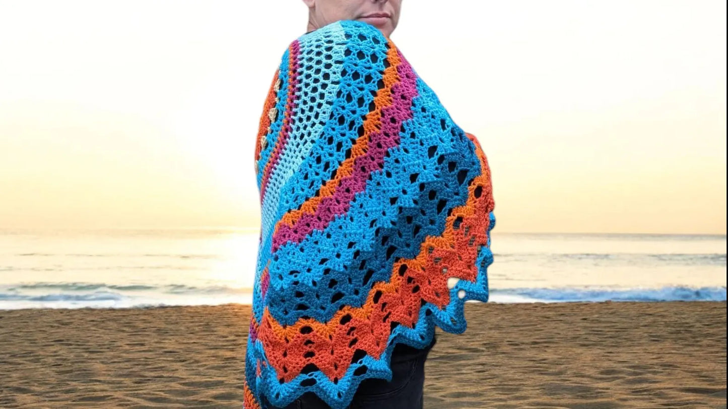 Mandala Bird Shawl Crochet Pattern