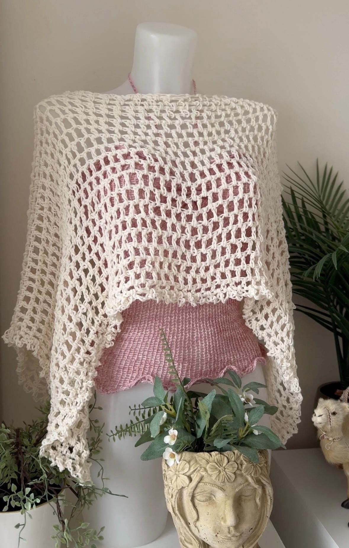 Mesh Poncho Crochet Pattern