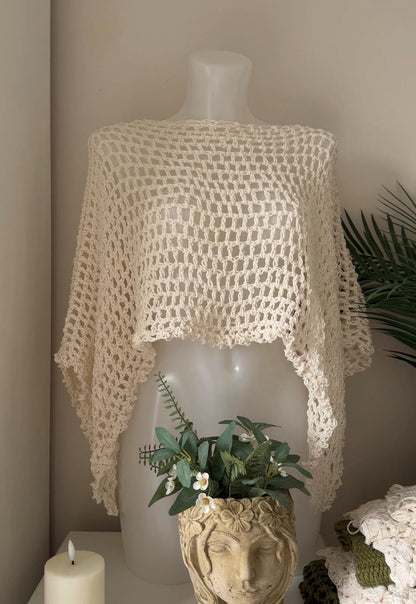 Mesh Poncho Crochet Pattern