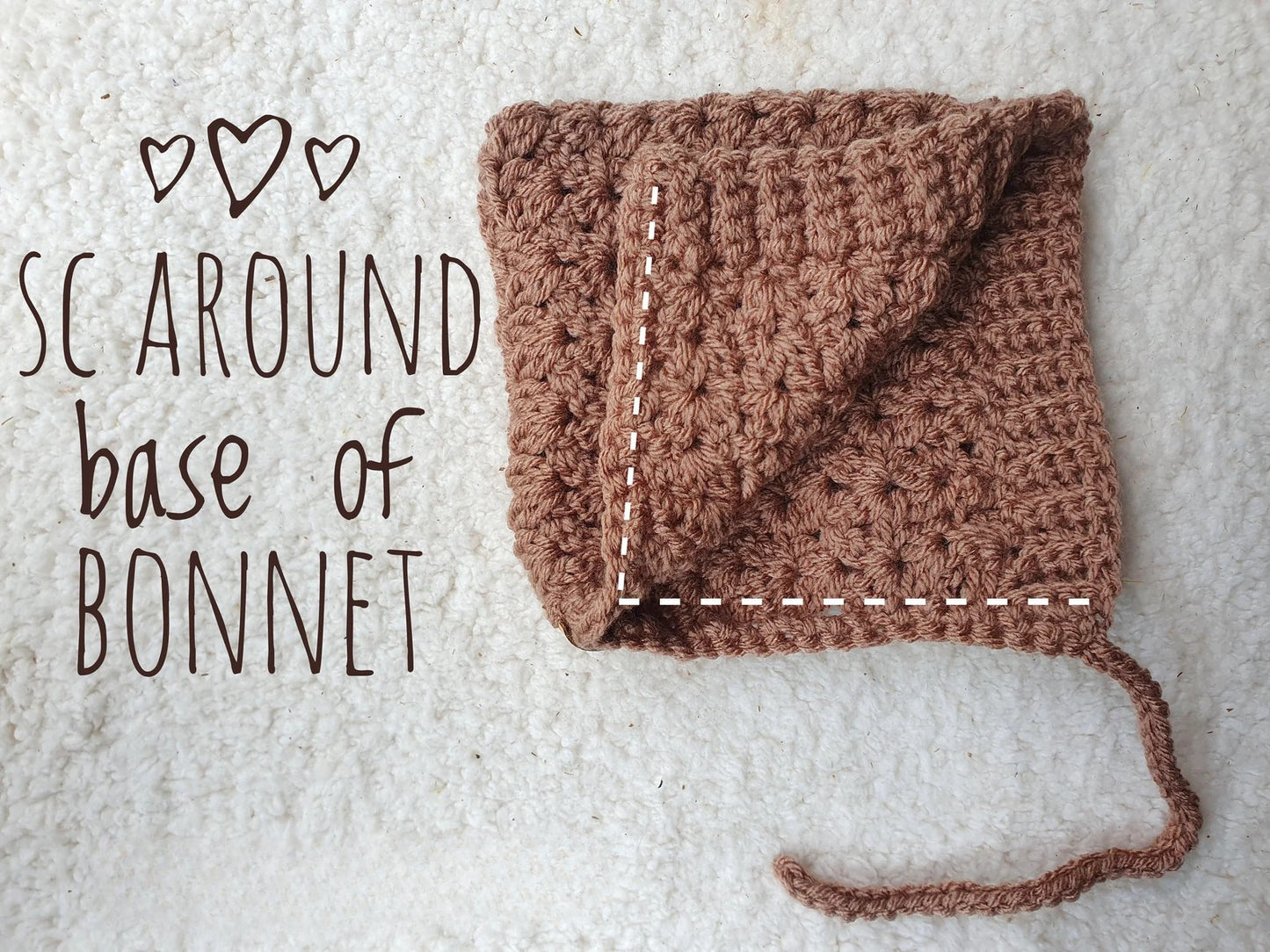 Pixie Bonnet with Flower Crochet Pattern