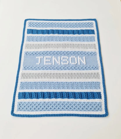 Personalised Post & Bobble Baby Blanket Crochet Pattern