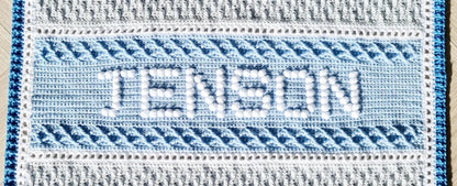 Personalised Post & Bobble Baby Blanket Crochet Pattern