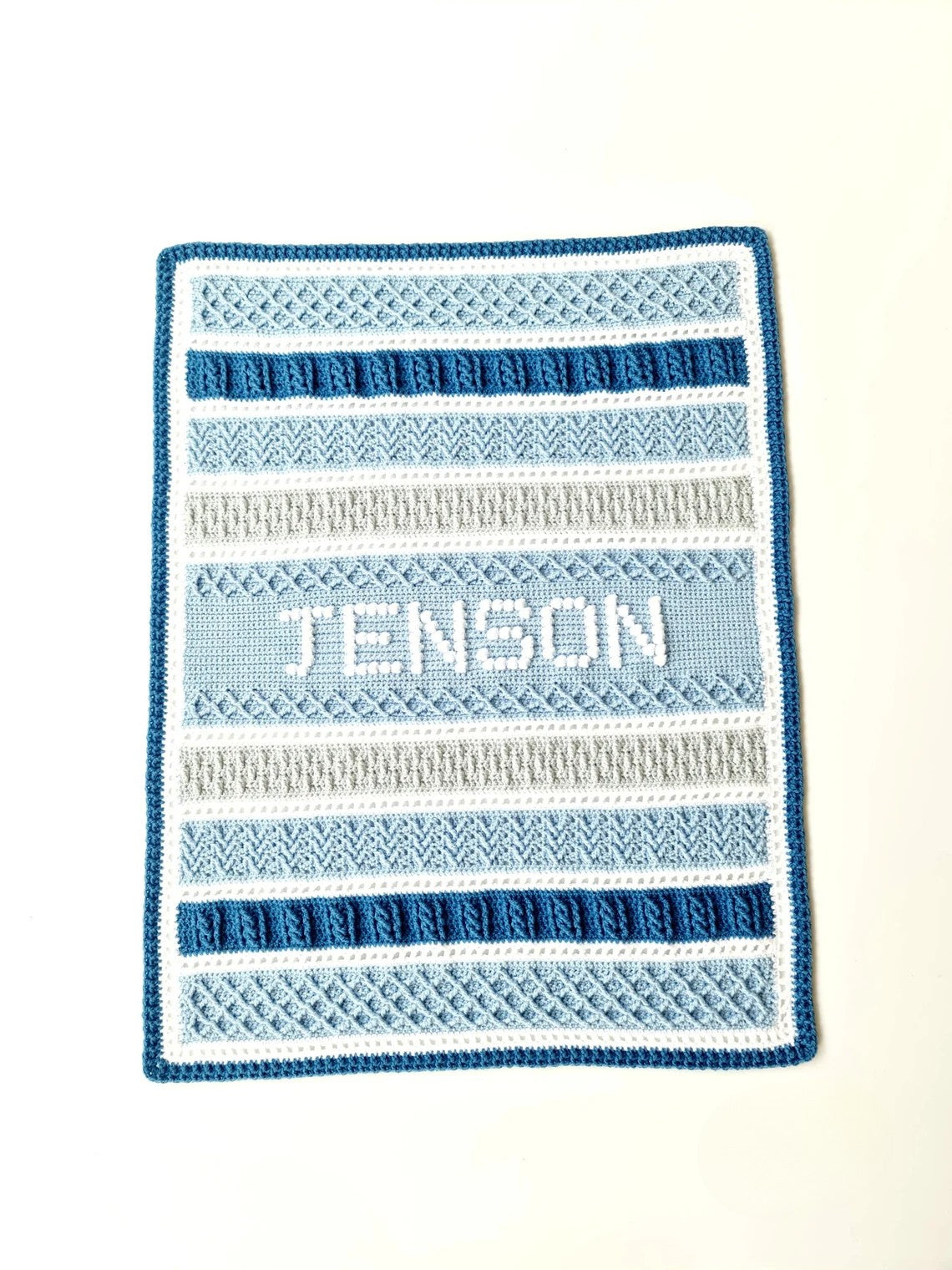 Personalised Post & Bobble Baby Blanket Crochet Pattern