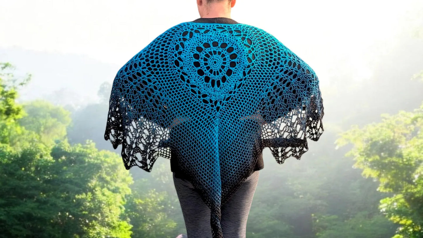 Raven Bird Shawl Pattern