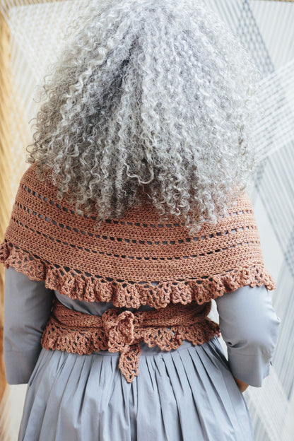 Ruffled Feathers Crescent Shawl Crochet Pattern
