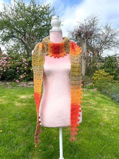 Sun Scarf Crochet Pattern
