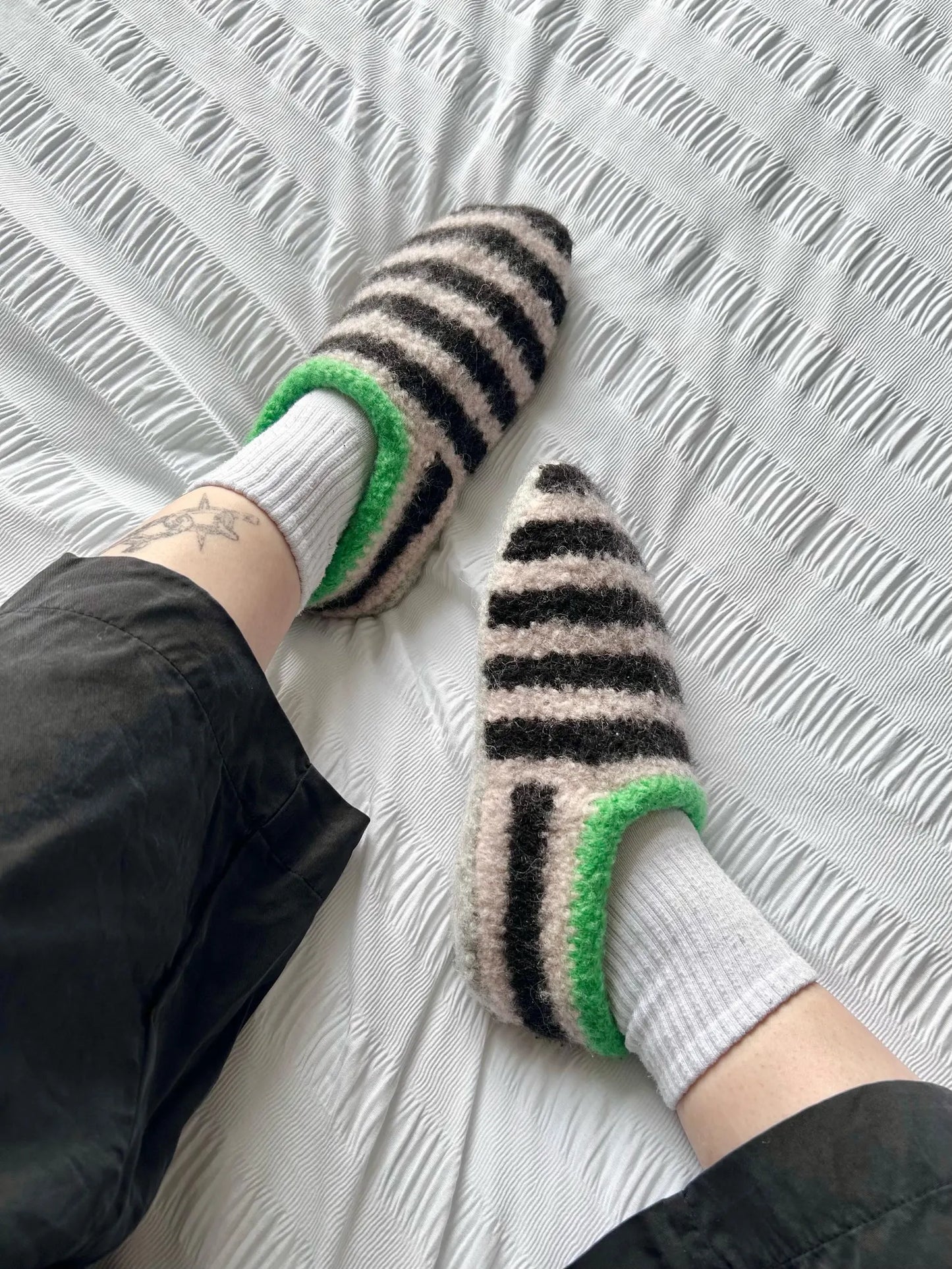 Sailor Slippers Knitting Pattern