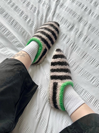 Sailor Slippers Knitting Pattern