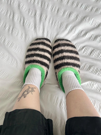 Sailor Slippers Knitting Pattern