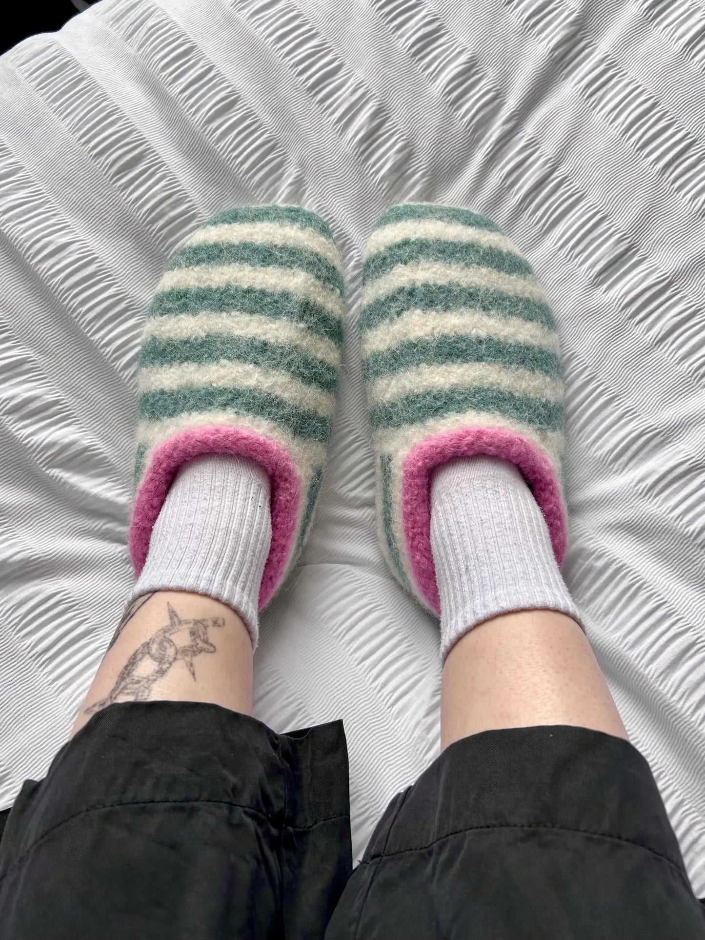 Sailor Slippers Knitting Pattern