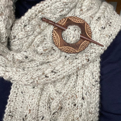 Heart of Scotland Aran Scarf Knitting Pattern