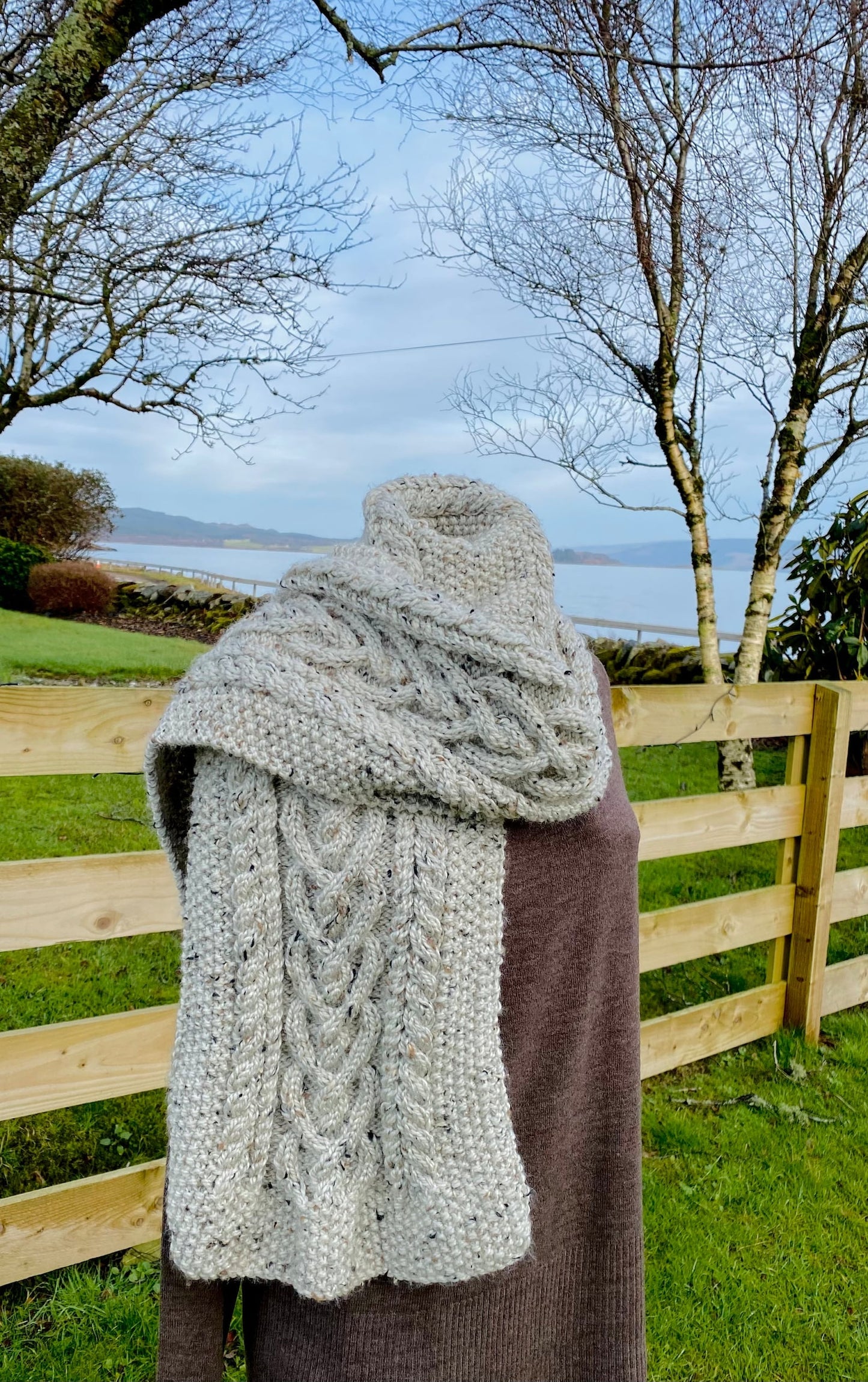 Heart of Scotland Aran Scarf Knitting Pattern