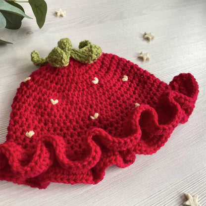 Strawberry Bucket Hat Crochet Pattern