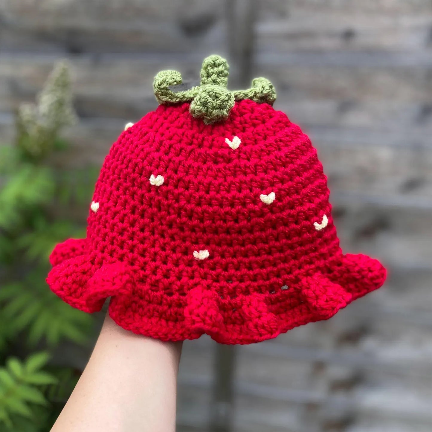 Strawberry Bucket Hat Crochet Pattern