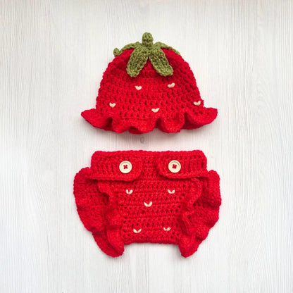 Strawberry Baby Outfit Crochet Pattern