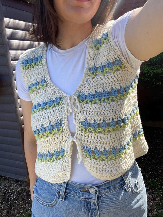 Tulip Stitch Vest Crochet Pattern