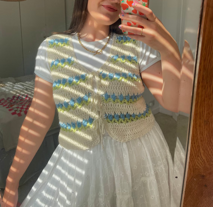Tulip Stitch Vest Crochet Pattern