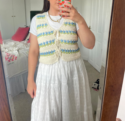Tulip Stitch Vest Crochet Pattern
