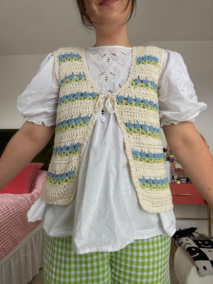 Tulip Stitch Vest Crochet Pattern