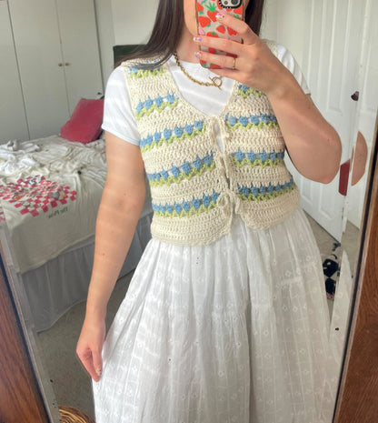 Tulip Stitch Vest Crochet Pattern