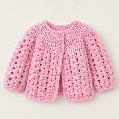 Vintage Baby & Kids Cardigan + Beanie Crochet Pattern