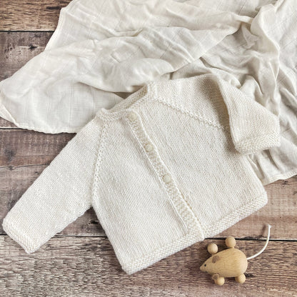 Simple Top Down Baby Cardigan Knitting Pattern