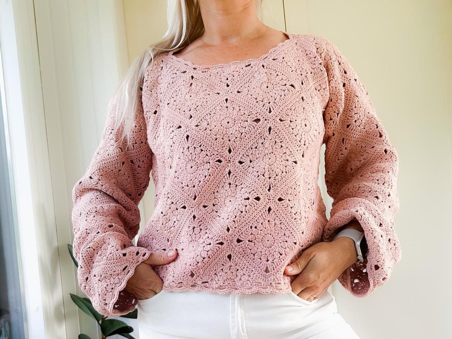 Granny Square Sweater Crochet Pattern
