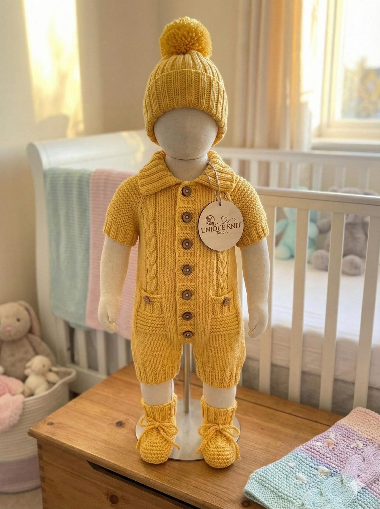 Acorn Romper Knitting Pattern