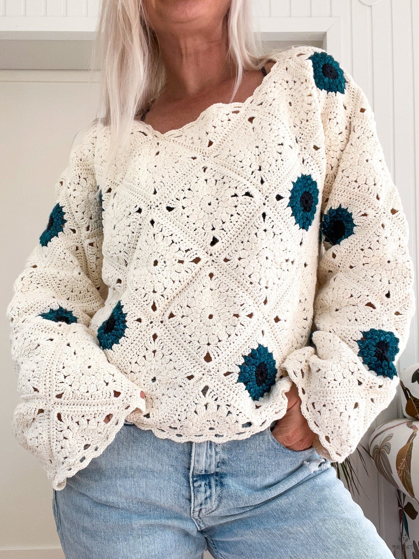 Granny Square Sweater Crochet Pattern