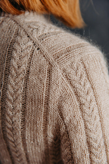 Simple Cable Cardigan Knitting Pattern