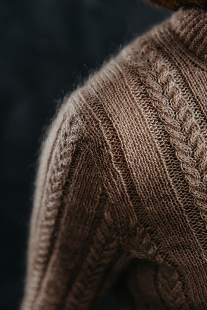 Simple Cable Cardigan Knitting Pattern