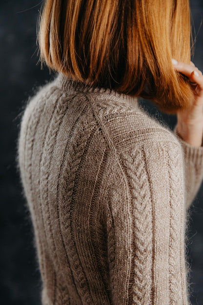 Simple Cable Cardigan Knitting Pattern