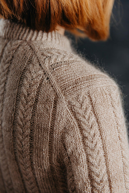 Simple Cable Cardigan Knitting Pattern