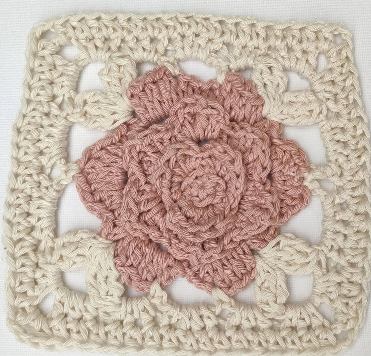 Large Floral Granny Square Crochet Pattern