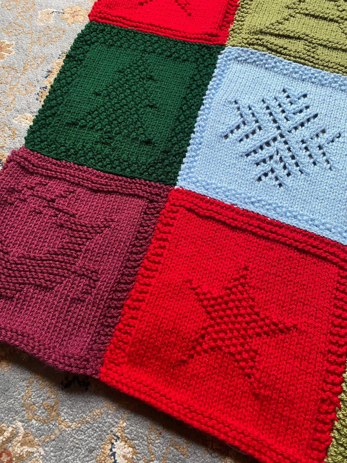 Patchwork Blanket Knitting Pattern