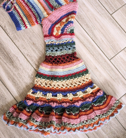 Colorful Striped Cardigan Crochet Pattern