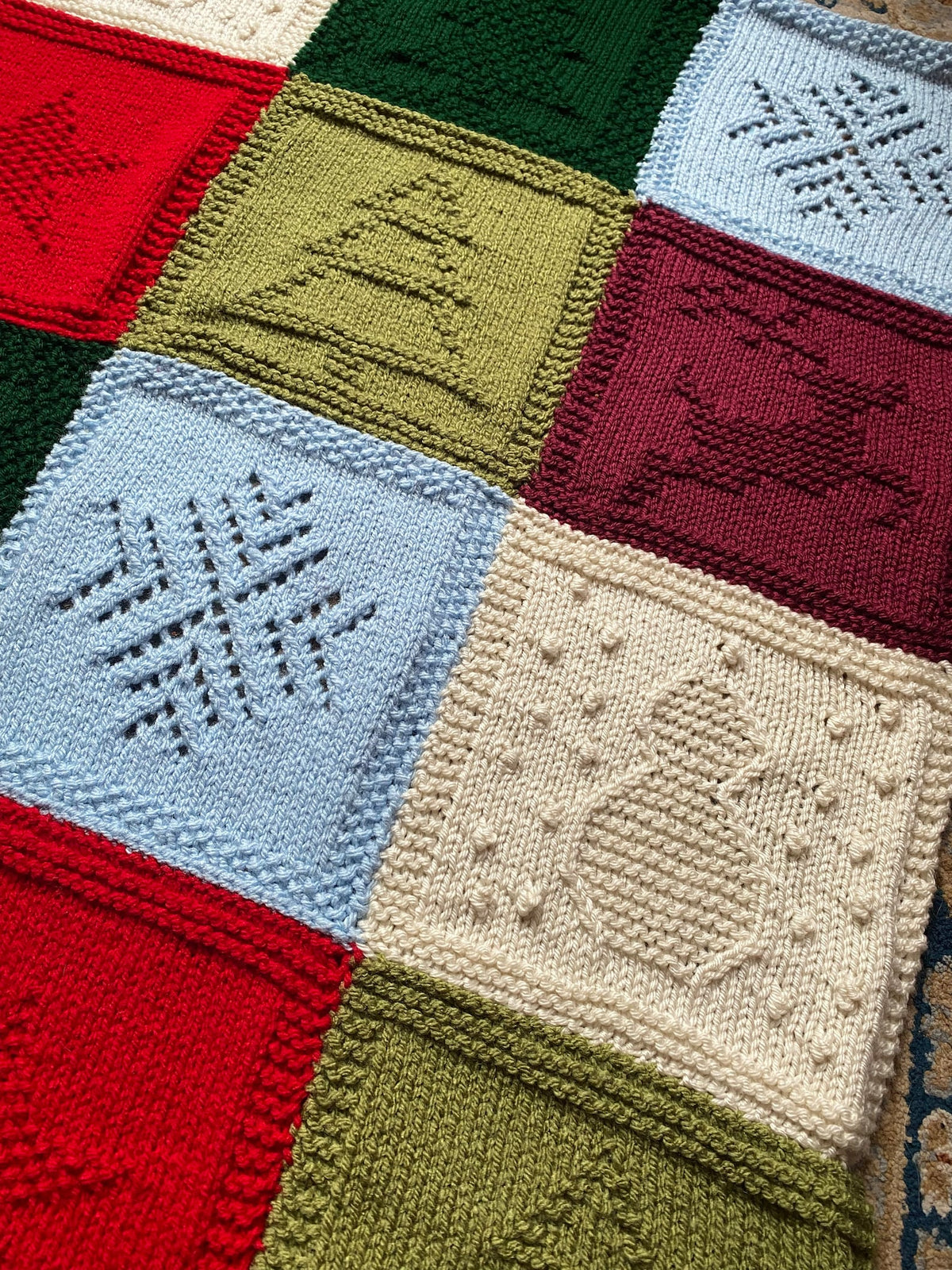 Patchwork Blanket Knitting Pattern