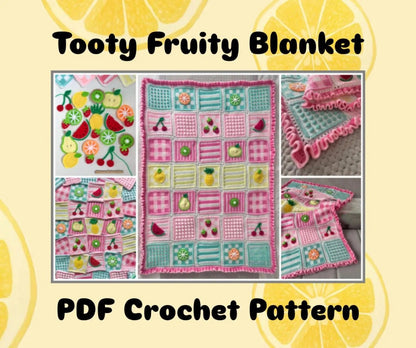 Tooty Fruity Blanket Crochet Pattern