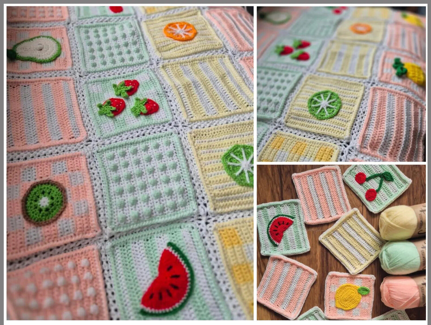 Tooty Fruity Blanket Crochet Pattern