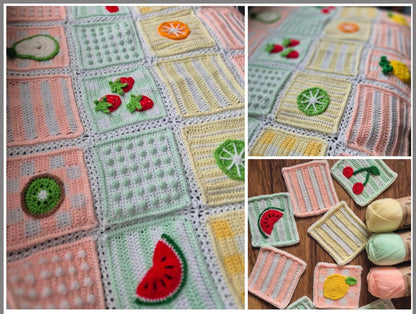 Tooty Fruity Blanket Crochet Pattern