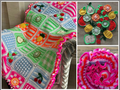 Tooty Fruity Blanket Crochet Pattern