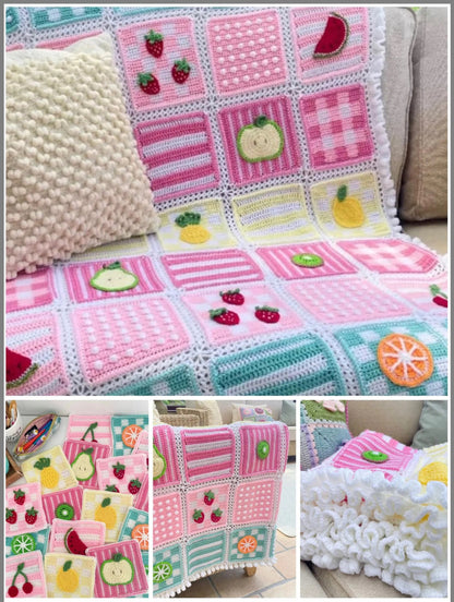 Tooty Fruity Blanket Crochet Pattern